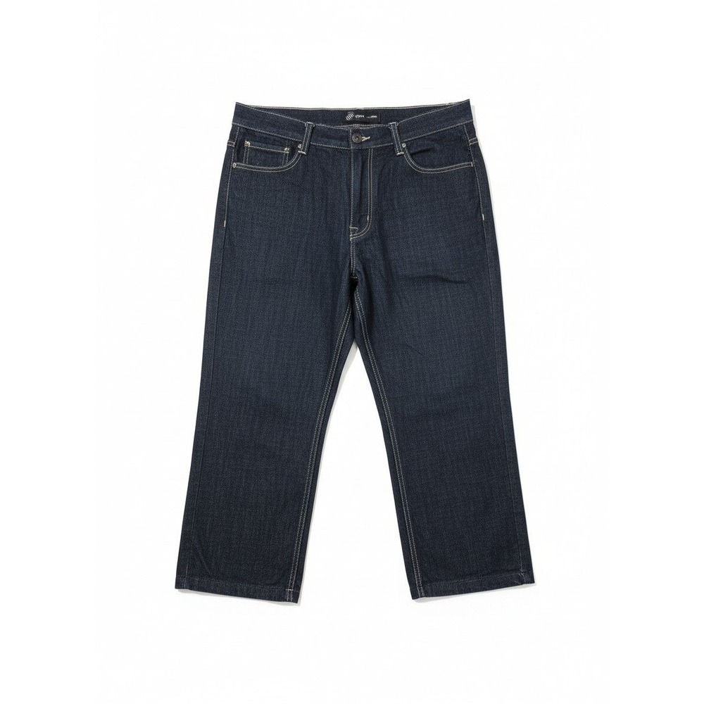 King Maker Mens Dark Wash Carpenter Jeans Contrast Stitch Size 36 Utility Denim
